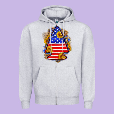 American Flag Arrowhead Zipper Hoodie Designed By Neo Western