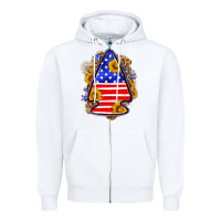 White American flag arrowhead Zipper Hoodie - Neo Western