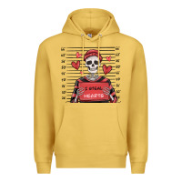 Antique Gold i steal hearts skeleton valentine's day Premium Hoodie - MaliasSmallBusiness