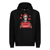 Black i steal hearts skeleton valentine's day Premium Hoodie - MaliasSmallBusiness