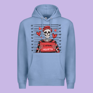I Steal Hearts Skeleton Valentine's Day Premium Hoodie Designed By Maliassmallbusiness