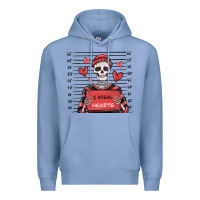 Colony Blue i steal hearts skeleton valentine's day Premium Hoodie - MaliasSmallBusiness
