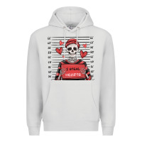 Dove Grey i steal hearts skeleton valentine's day Premium Hoodie - MaliasSmallBusiness