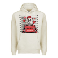 Oatmeal Heather i steal hearts skeleton valentine's day Premium Hoodie - MaliasSmallBusiness
