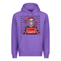 Purple i steal hearts skeleton valentine's day Premium Hoodie - MaliasSmallBusiness