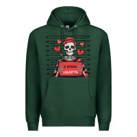 Sports Green i steal hearts skeleton valentine's day Premium Hoodie - MaliasSmallBusiness