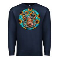 Navy horseshoe circle Premium Sweatshirt - JahusDesignShop