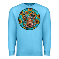 Ocean Blue horseshoe circle Premium Sweatshirt - JahusDesignShop