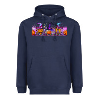 Navy halloween witch gnomes libbey cup Heavyweight Hoodie - BundleAndBundleShop