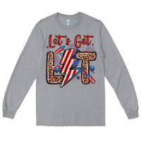 Heather Grey let s get lit Long Sleeve Tee - Zillion Design Studio