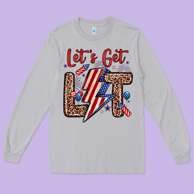 Let S Get Lit Long Sleeve Tee Designed By Zillion Design Studio