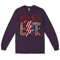 Plum let s get lit Long Sleeve Tee - Zillion Design Studio