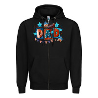 Black American Dad  4th of july Zipper Hoodie - CowGirlArtShop