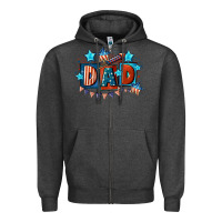 Charcoal Heather American Dad  4th of july Zipper Hoodie - CowGirlArtShop
