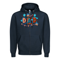Navy American Dad  4th of july Zipper Hoodie - CowGirlArtShop