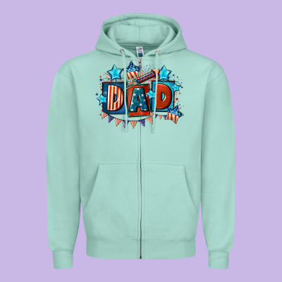 American Dad  4th Of July Zipper Hoodie Designed By Cowgirlartshop