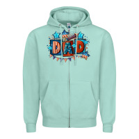 Seafoam American Dad  4th of july Zipper Hoodie - CowGirlArtShop