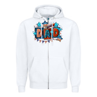 White American Dad  4th of july Zipper Hoodie - CowGirlArtShop