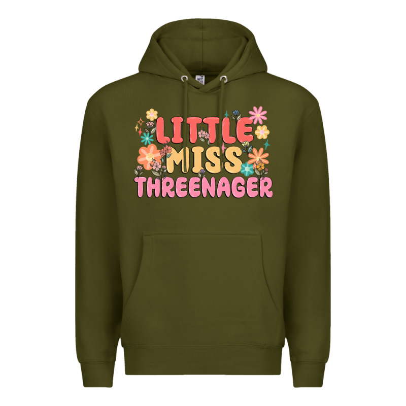 Little Miss Threenager Premium Hoodie by MaliasSmallBusiness | Teevron