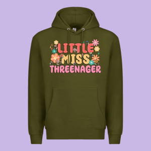 Little Miss Threenager Premium Hoodie Designed By Maliassmallbusiness