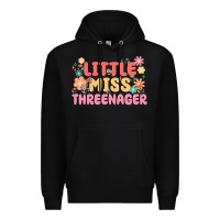 Black little miss threenager Premium Hoodie - MaliasSmallBusiness