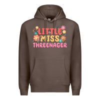 Coffee little miss threenager Premium Hoodie - MaliasSmallBusiness
