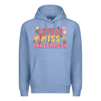 Colony Blue little miss threenager Premium Hoodie - MaliasSmallBusiness
