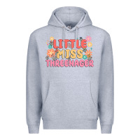 Heather Grey little miss threenager Premium Hoodie - MaliasSmallBusiness