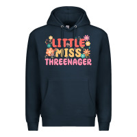 Navy little miss threenager Premium Hoodie - MaliasSmallBusiness