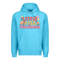 Ocean Blue little miss threenager Premium Hoodie - MaliasSmallBusiness
