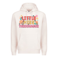Pale Pink little miss threenager Premium Hoodie - MaliasSmallBusiness