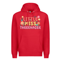 Red little miss threenager Premium Hoodie - MaliasSmallBusiness