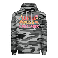 Slate Camo little miss threenager Premium Hoodie - MaliasSmallBusiness