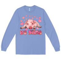Colony Blue be mine baby pig Long Sleeve Tee - RanaPortraitStore