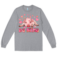 Heather Grey be mine baby pig Long Sleeve Tee - RanaPortraitStore