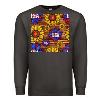 Smoke usa sunflower seamless pattern Premium Sweatshirt - BundleAndBundleShop