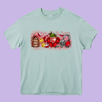 Merry Christmas Heavy Core Tee Designed By Cowhidedigitalart
