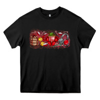 Black Merry Christmas Heavy Core Tee - CowhideDigitalArt