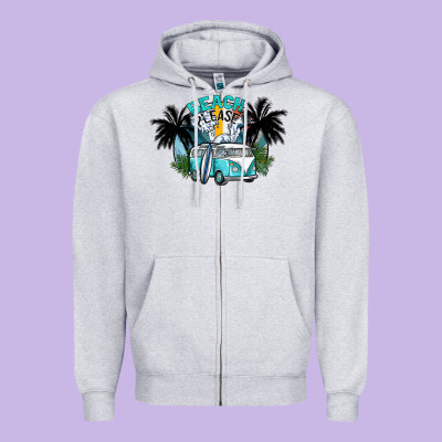 Beach Please Zipper Hoodie Designed By Sublimationcraftshop