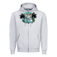 Heather Grey beach please Zipper Hoodie - SublimationCraftShop