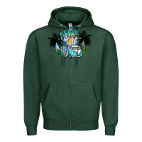 Sports Green beach please Zipper Hoodie - SublimationCraftShop