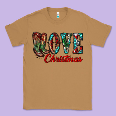 Christmas Love Boots Classic Tee Designed By Ranaportraitstore