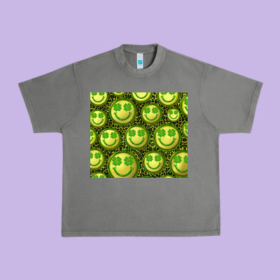 St. Patricks Day Lucky Face Urban Heavy Tee Designed By Ranaportraitstore