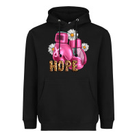 Black Breast Cancer Boxing Gloves Heavyweight Hoodie - Artiststas