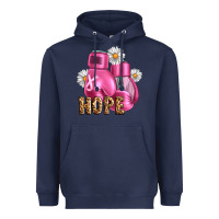 Navy Breast Cancer Boxing Gloves Heavyweight Hoodie - Artiststas