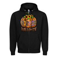 Black hippie halloween Zipper Hoodie - CowhideDigitalArt