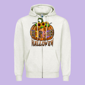 Hippie Halloween Zipper Hoodie Designed By Cowhidedigitalart
