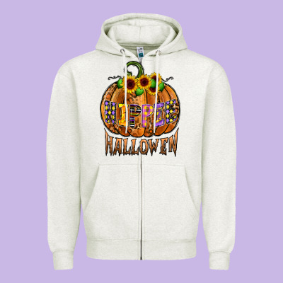 Hippie Halloween Zipper Hoodie Designed By Cowhidedigitalart