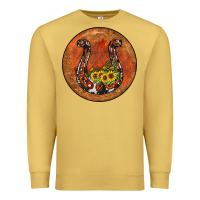 Antique Gold horseshoe circle Premium Sweatshirt - JahusDesignShop