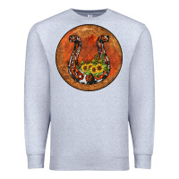 Heather Grey horseshoe circle Premium Sweatshirt - JahusDesignShop
